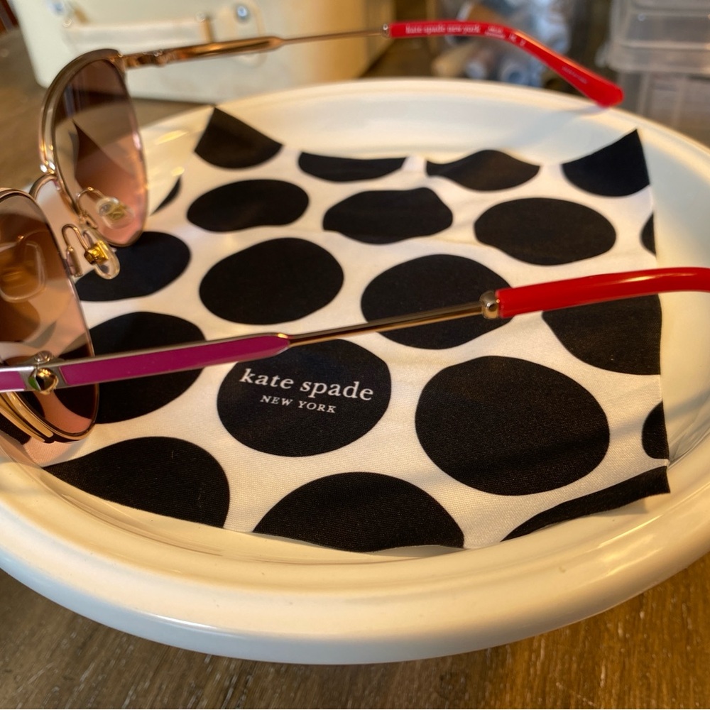 kate spade Pink and Gold Cat-Eye Sunglasses - Picture 3 of 7